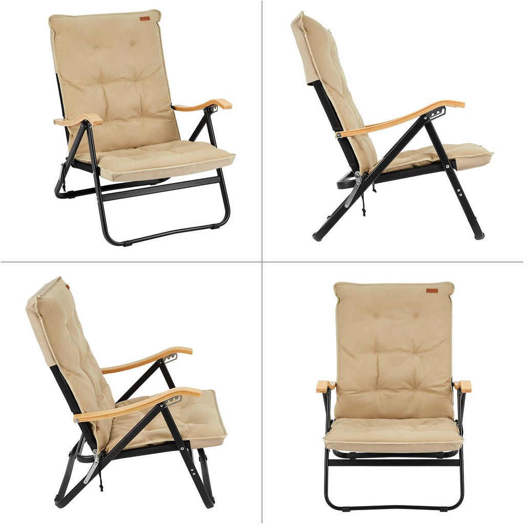 Montert Klappstol Hayden Deluxe i beige farge