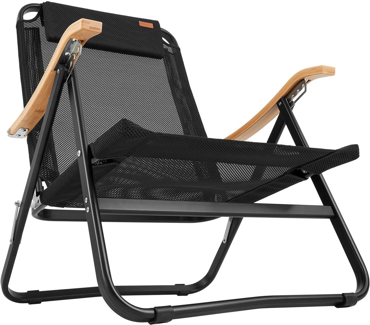 Klappstol Hayden Deluxe i bruk på campingplass