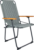 Klappstol Jefferson XL med bambusarmlener aluminium forfra