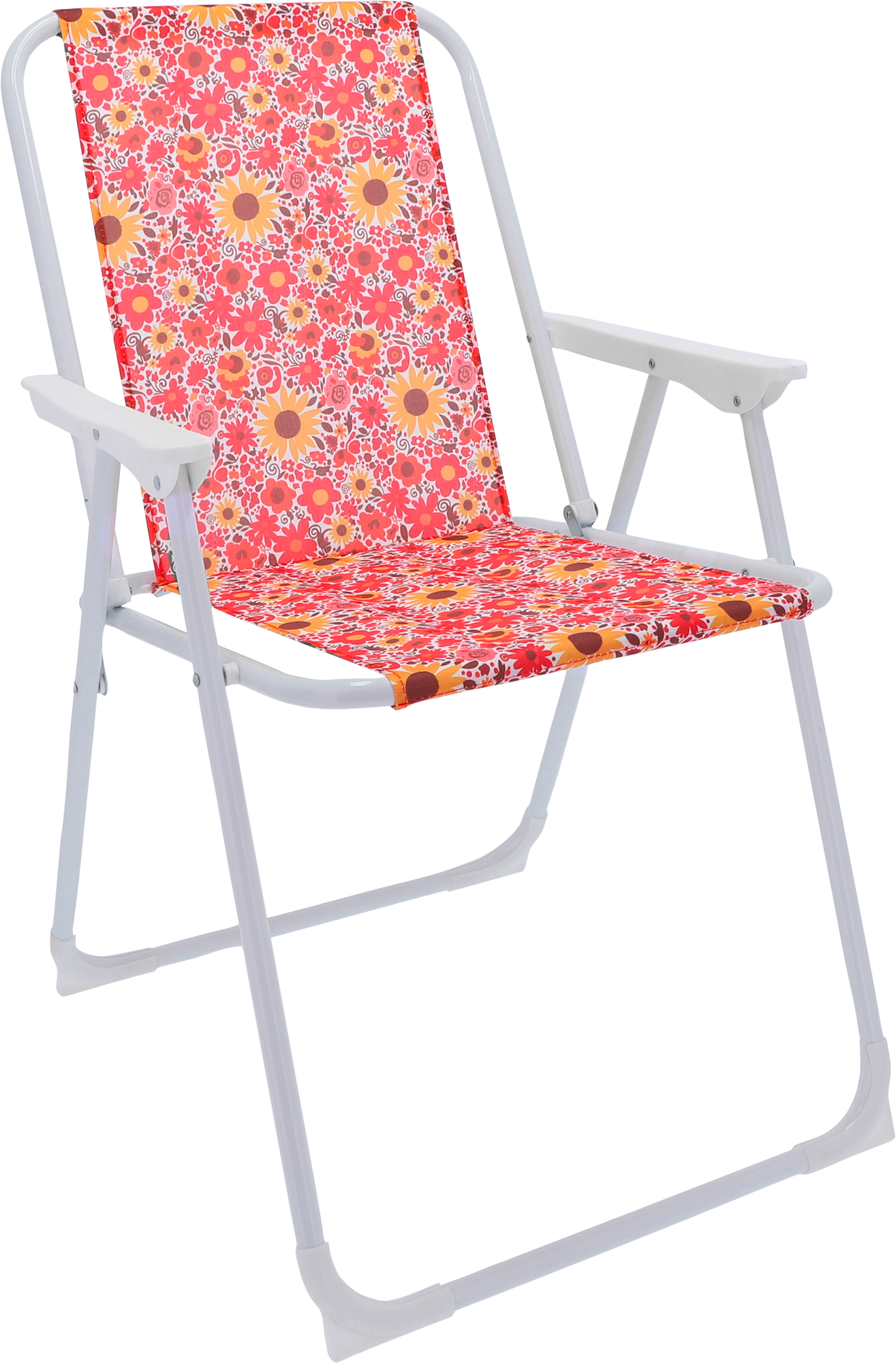 Klappstol Jesolo Flower retro stålramme foran