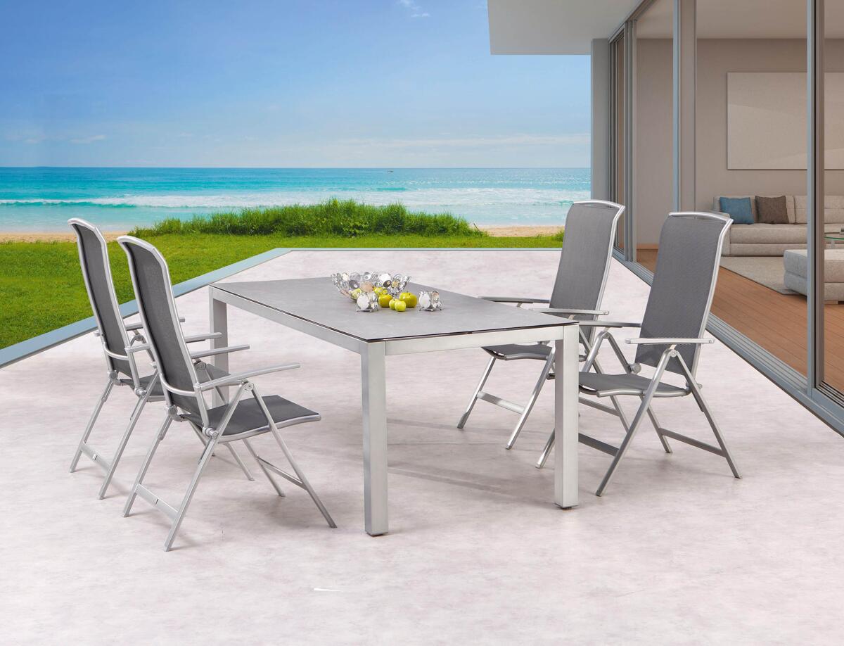 Klappstol Palermo aluminium/textilene 61x68x113 cm bakside