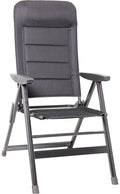 Klappstol Skye 3D 6-trinns justerbar 47x42x123 cm svart sett forfra