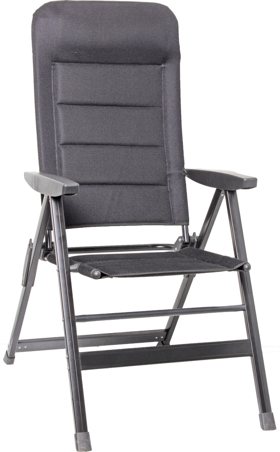 Klappstol Skye 3D 6-trinns justerbar 47x42x123 cm svart sett forfra