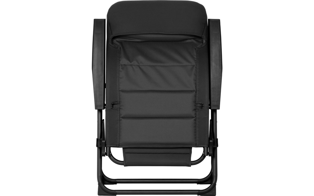Klappstol Skye RT 7-pos justerbar rygg aluminium mørkegrå i campingmiljø