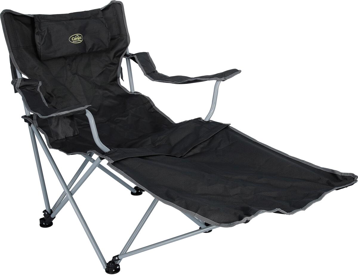 Klappstol Snobby 2 med fotdel bakside og stolens detaljer