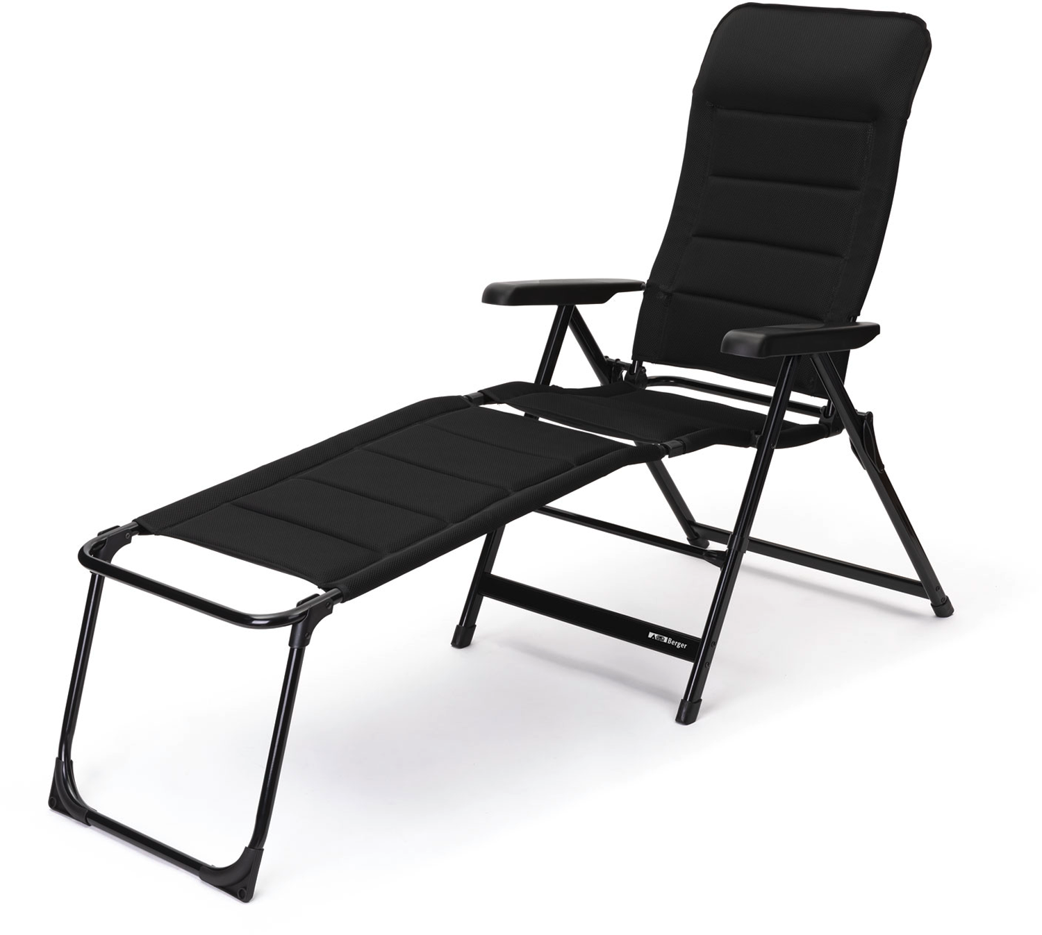 Klappstol Tesino XL sett med benstøtte for campingkomfort
