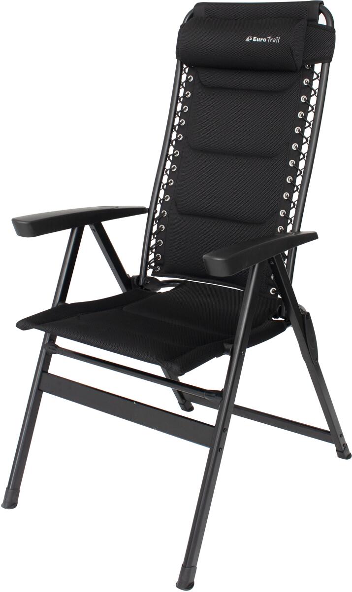 Klappstol Veroli 3D Mesh aluminium svart forfra