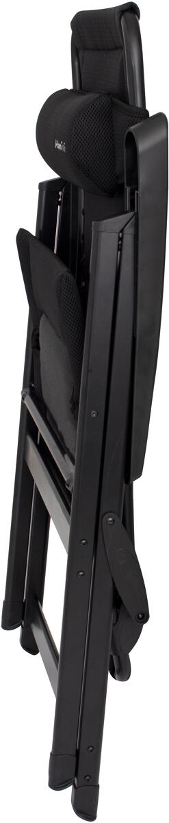 Detalj av Klappstol Veroli 3D Mesh aluminium svart mesh materiale