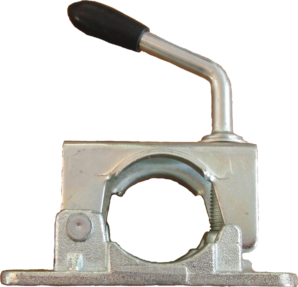 Klemmeholder for campingvogn og tilhenger 48 mm med spindel forfra