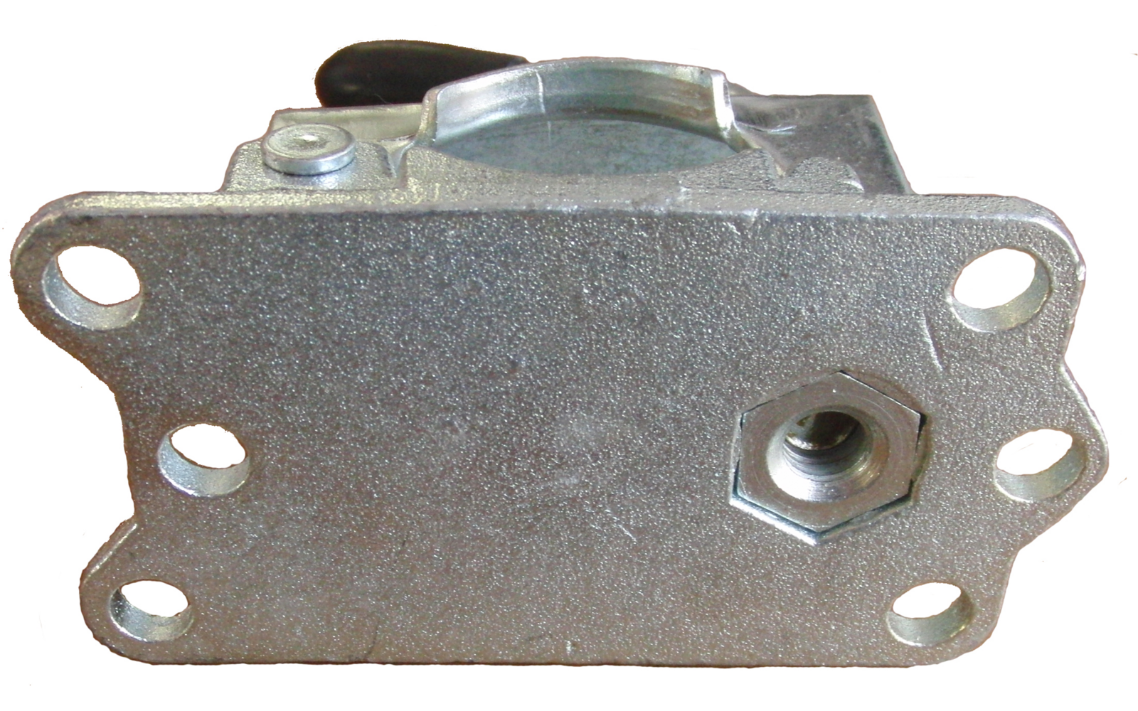 Klemmeholder for campingvogn og tilhenger 48 mm med spindel nærbilde av spindelmekanisme