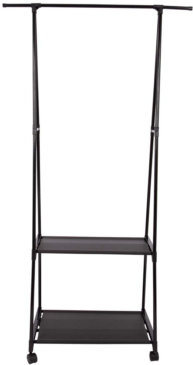 Bakside av Kleshenger Spirit med hyller 60x160 cm stål svart