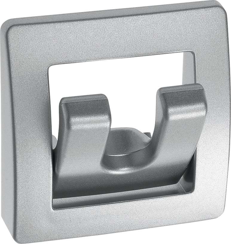 Kleshengerkrok klappbar med 2 kroker krom 5,8 x 5,8 cm - Fawo forfra