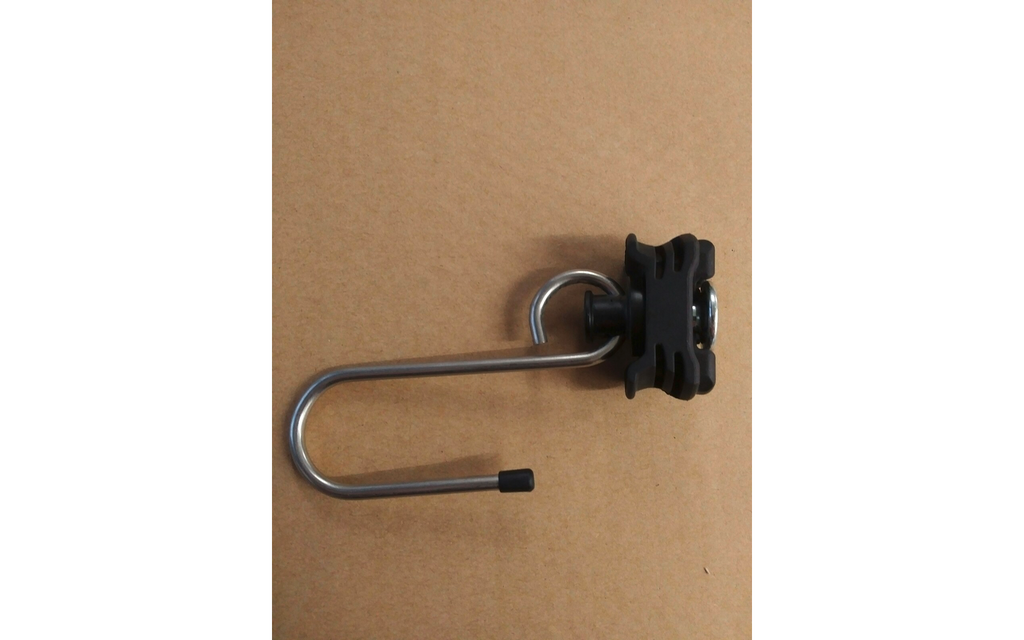 Kleskrok for surreskinne i aluminium, opptil 50 kg montert på skinne