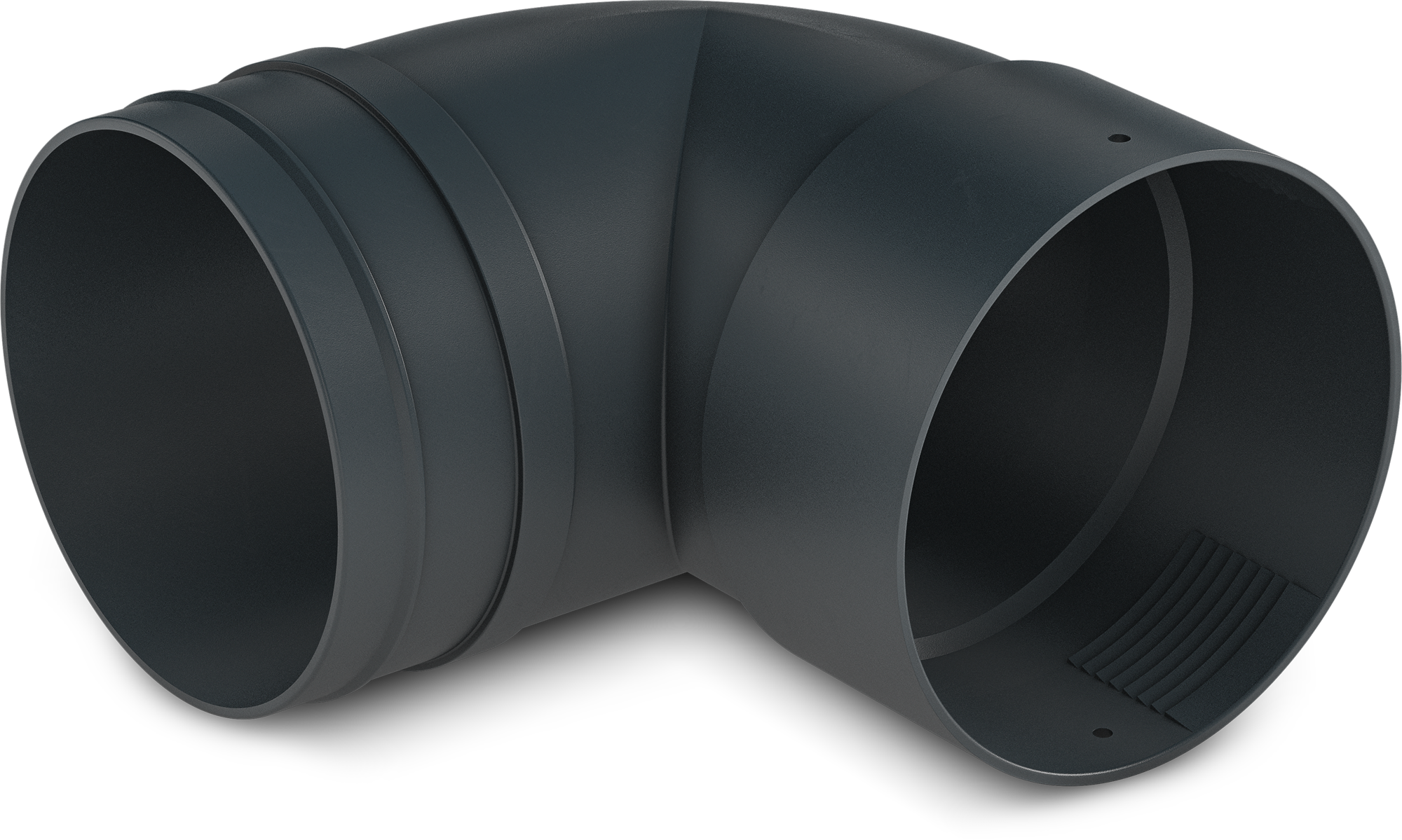 Knestykke for TwinBoost kombivarmer Ø65/Ø72 mm 90 grader front
