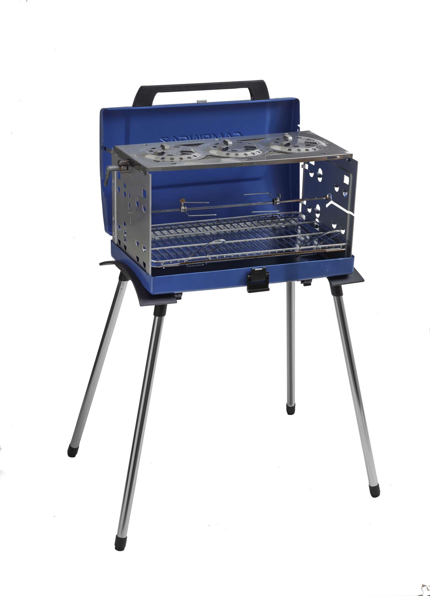 Koffertgassgrill 200 SGR 50 mbar med 3 kokeplater og grillspyd fra Campingaz