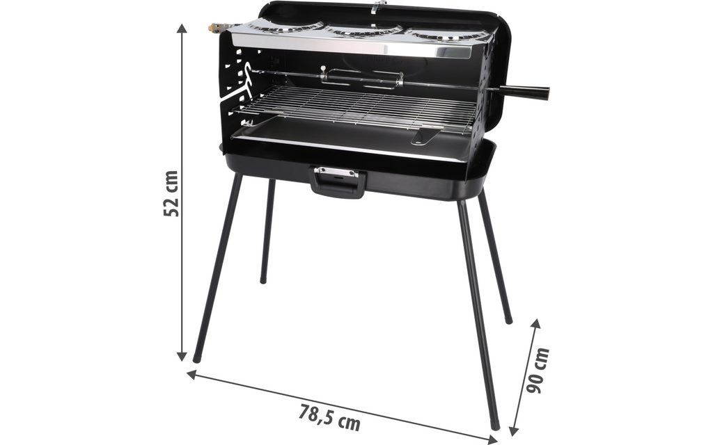 Detalj av grillrist på Koffertgassgrill med 3 brennere 30/50 mbar 10 kg