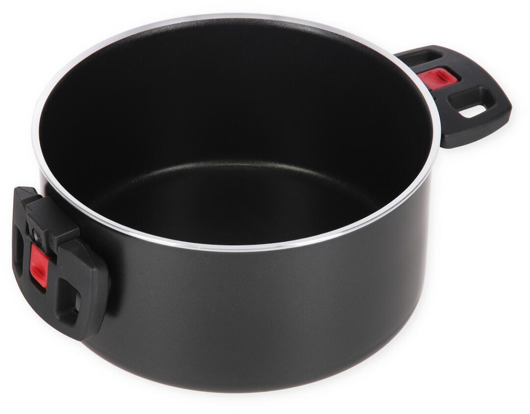 Kokekar Click & Cook uten lokk, aluminium - Ballarini forfra