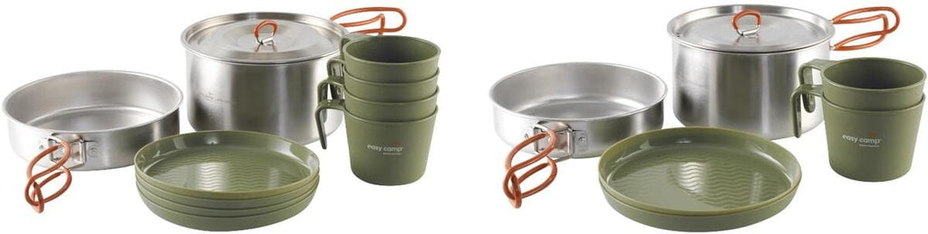 Kokekar Moss sett for 2 personer rustfritt stål - Easy Camp forfra