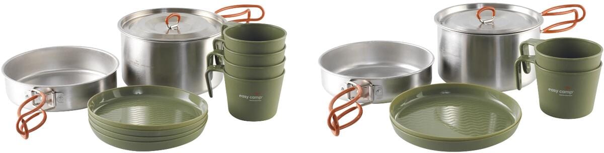 Kokekar Moss sett for 2 personer rustfritt stål - Easy Camp forfra