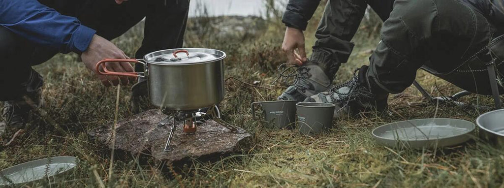 Tallerken fra Kokekar Moss sett for 2 personer rustfritt stål - Easy Camp