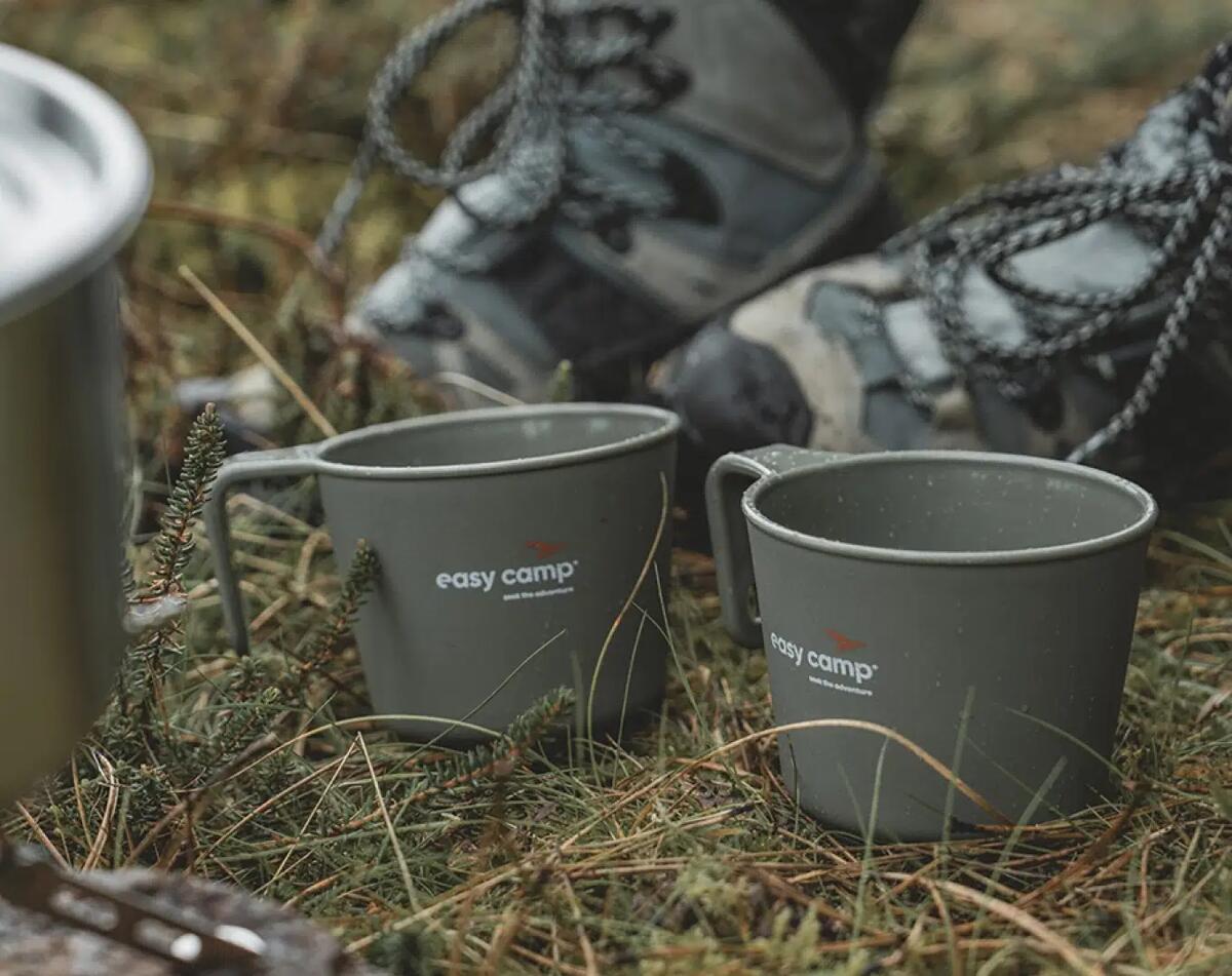 Nettingbærepose inkludert med Kokekar Moss sett for 2 personer rustfritt stål - Easy Camp