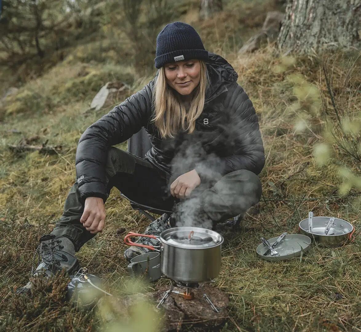 Oversikt over alt innhold i Kokekar Moss sett for 2 personer rustfritt stål - Easy Camp