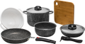 Kokekar-sett 11-deler Modula 20 Evolution aluminium 2,1 kg forfra