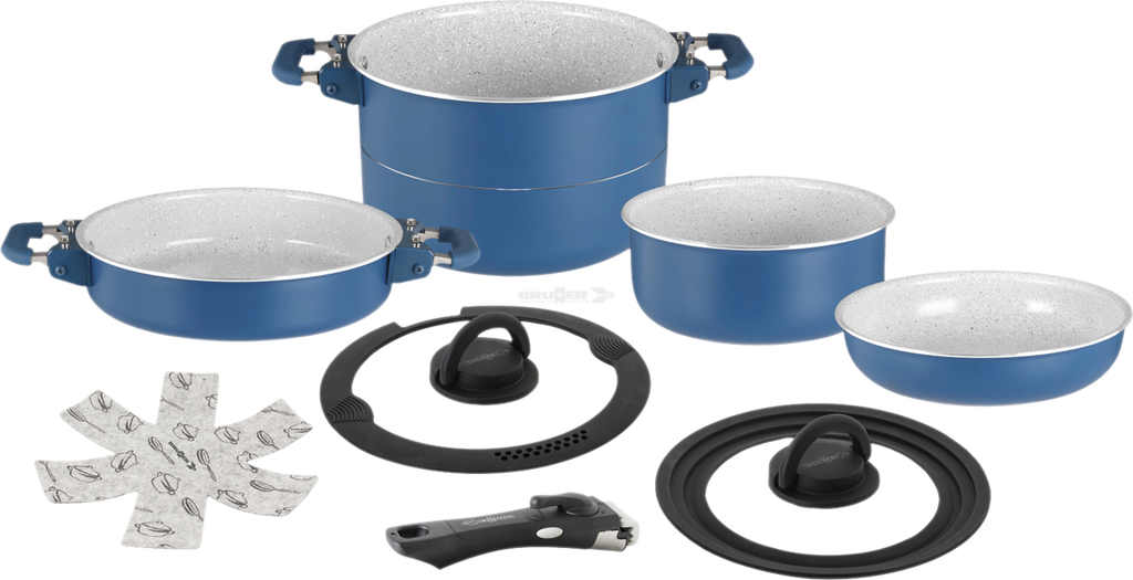 Kokekarsett Carezza Magnetogrip 8 deler induksjon Ø20 cm forfra