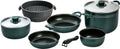 Kokekarsett Selva 10 deler aluminium grønn/svart - Beaver Brand forfra