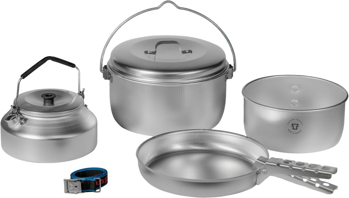 Kokekartsett 24 aluminium 6-deler med kjele forfra