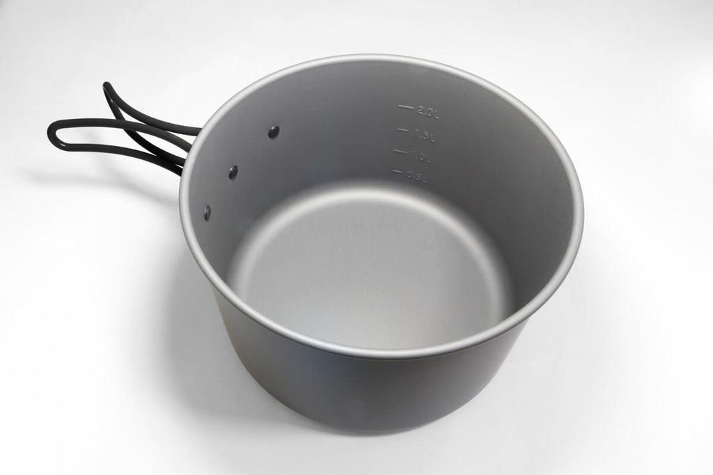 Detaljbilde av håndtak på Kokekartsett 3-delers hardanodisert aluminium 4-5 pers 807 g - Origin Outdoors