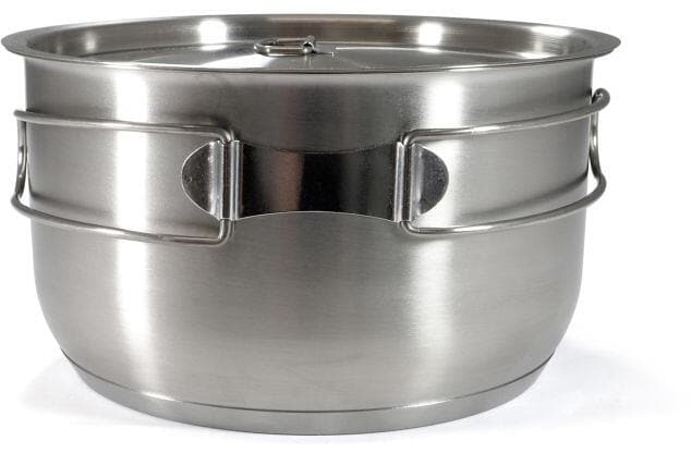 Kokekartsett 3-delers rustfritt stål med non-stick panne stablet sett