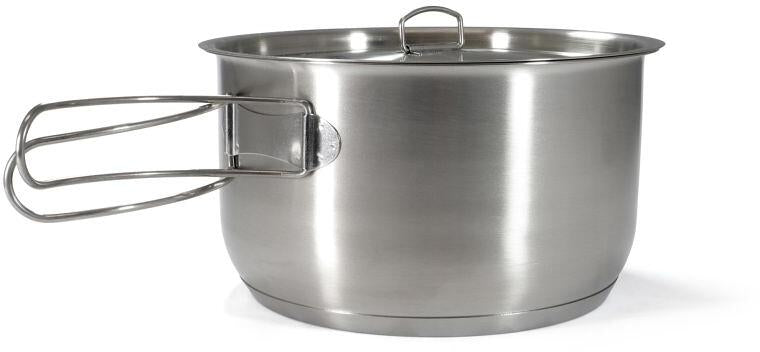 Kokekartsett 3-delers rustfritt stål med non-stick panne i transportpose
