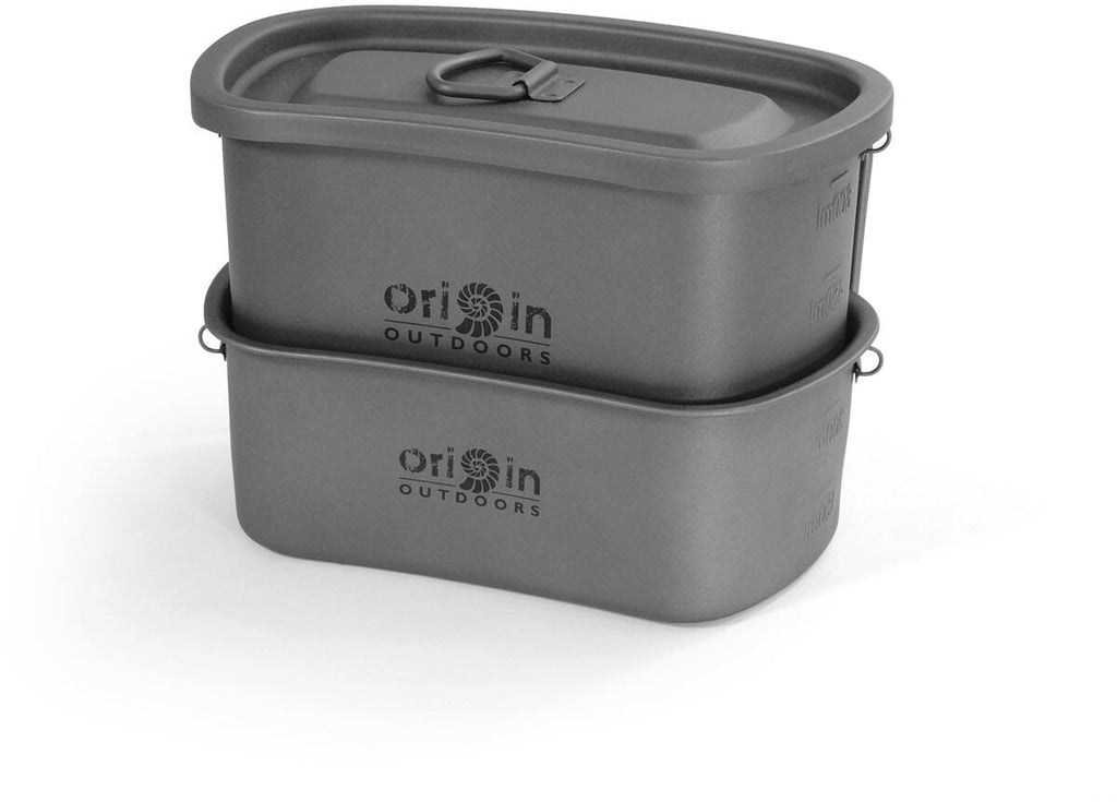 Kokekartsett 4-deler i titan 232 g med nettpose - Origin Outdoors forfra