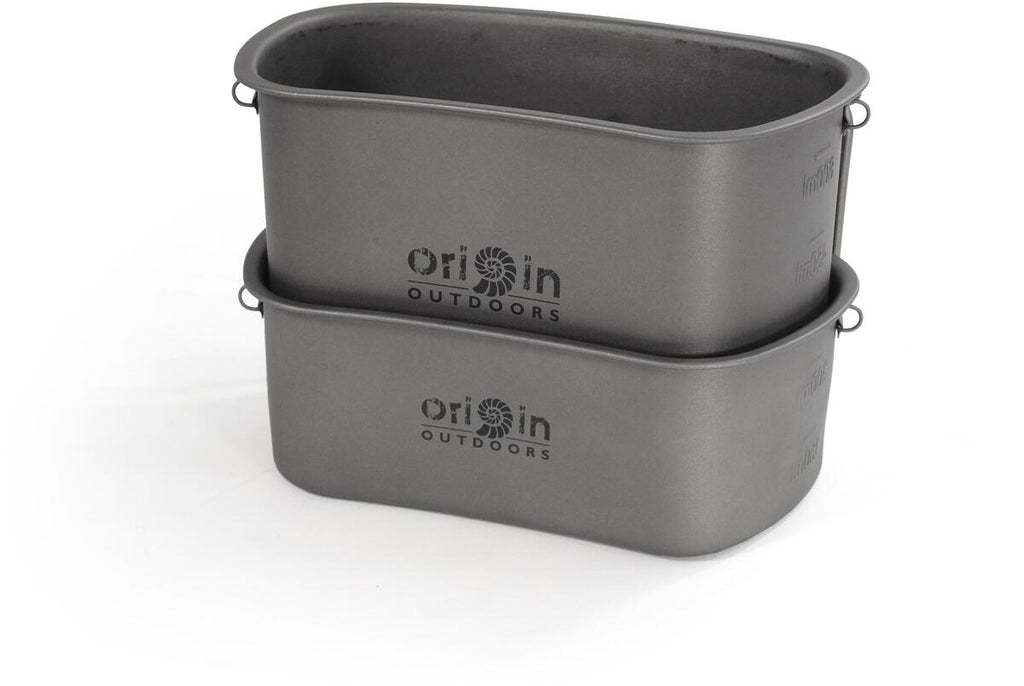 Kokekartsett 4-deler i titan 232 g med nettpose - Origin Outdoors i nettpose