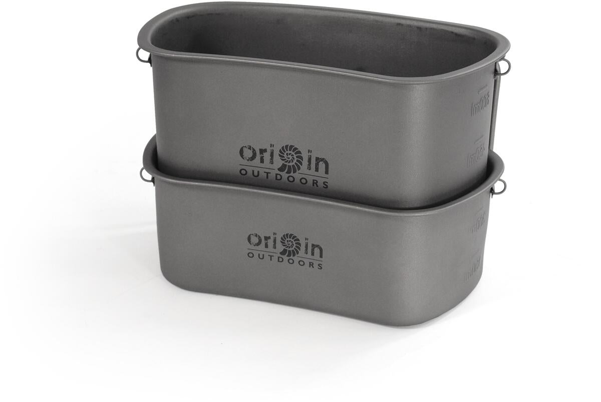 Kokekartsett 4-deler i titan 232 g med nettpose - Origin Outdoors i nettpose