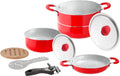 Kokekartsett Cosmic 8+2 deler 22 cm med keramisk belegg sett fra siden