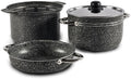 Kokekartsett Fast-a-Pasta 4 deler aluminium 5 l Stone Rock forfra