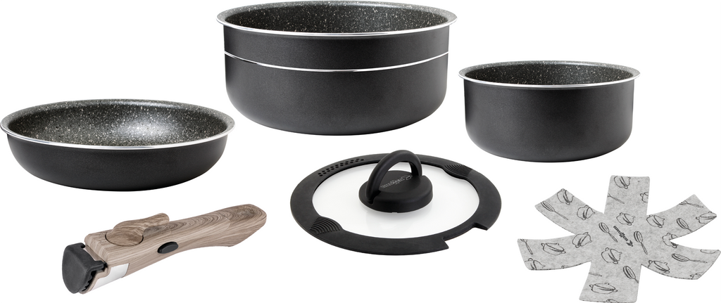 Kokekartsett Pirate Spacemaster Mini 6-delers aluminium Ø20 cm forfra