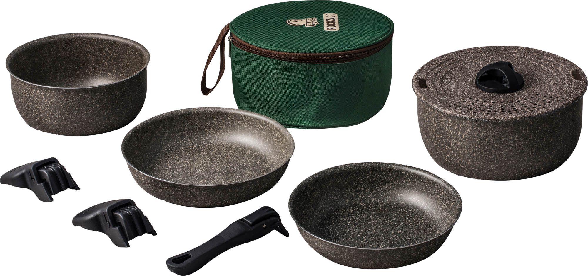 Kokekartsett Rockza20 Evo 9 deler med oppbevaringspose fra Beaver Brand
