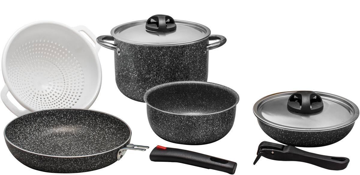 Kokekartsett Stone Rock 20 Evo 8-deler aluminium 3,9 l fra Beaver Brand