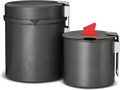 Kokekartsett Trek 3 deler hardanodisert aluminium 0,6 og 1,0 L forfra