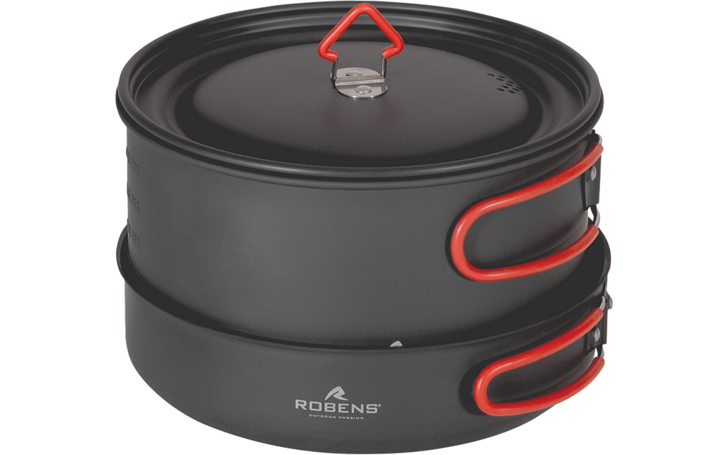 Kokekartsett Basecamp Pro Ceramic XL 3 deler aluminium - Robens bakside