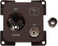 Kombistikkontakt 12V med TV-tilkobling System 10.000 - Inprojal forfra