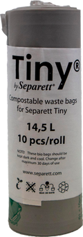 Komposterbare avfallsposer for Separett Tiny 14,5 l, 10 stk for miljøvennlig avfallshåndtering