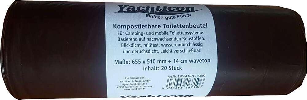 Komposterbare toalettposer for klapptoalett 51x65,5 cm Yachticon forfra