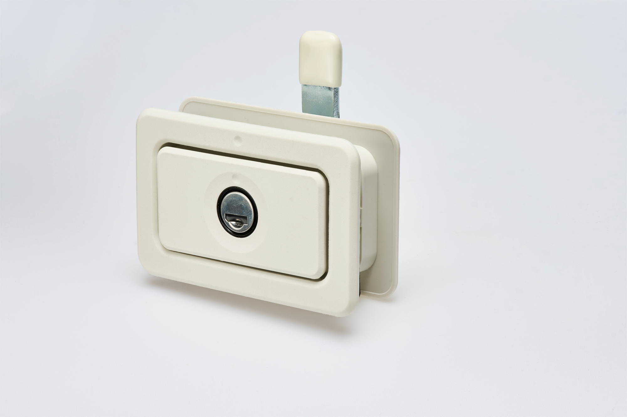 Kompresjonslås Quadro for sylindersett 11x7x7,5 cm hvit - STS forfra