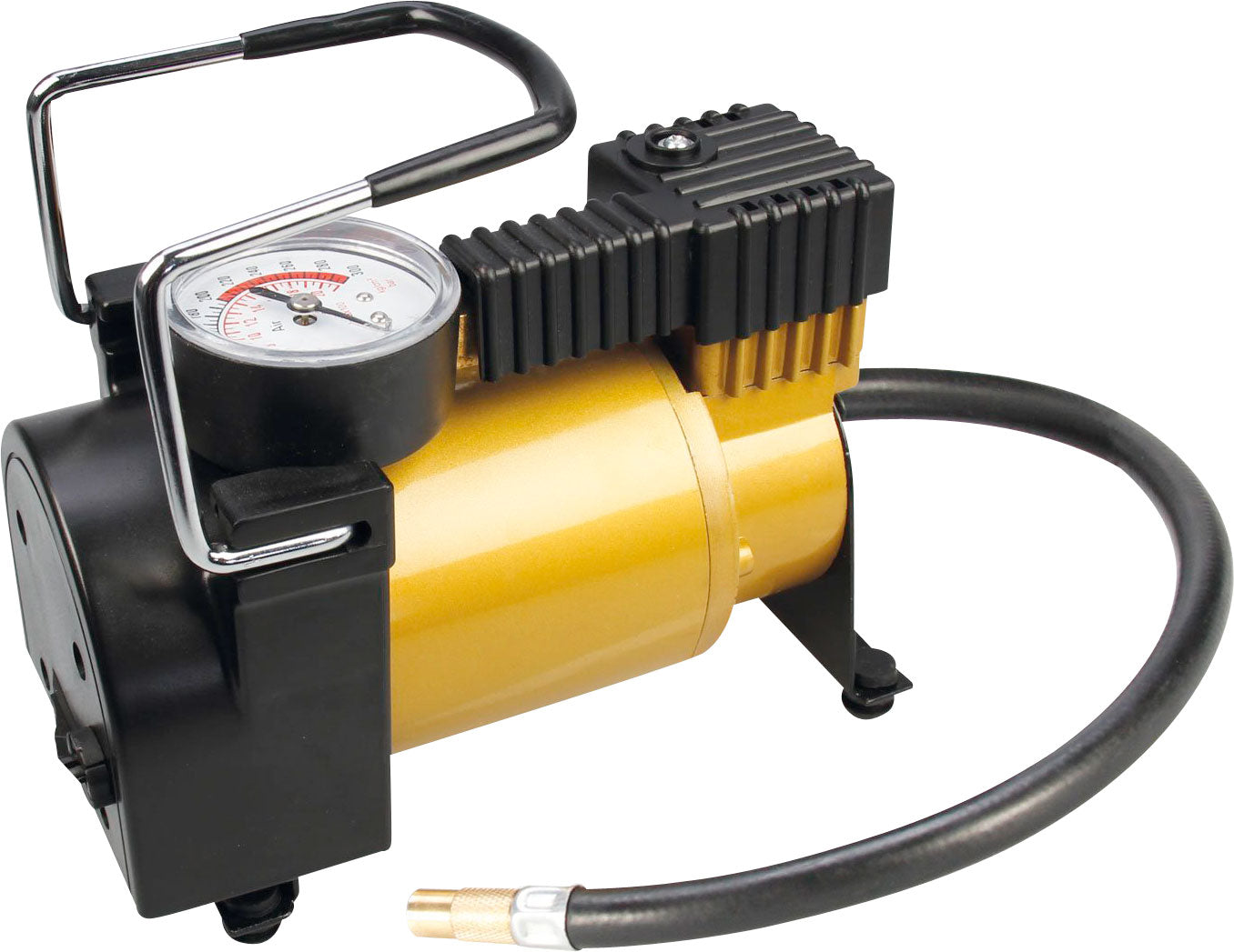 Kompressor 12V 35 l min med metallhus og 3 m slange fra IWH for bil og camping