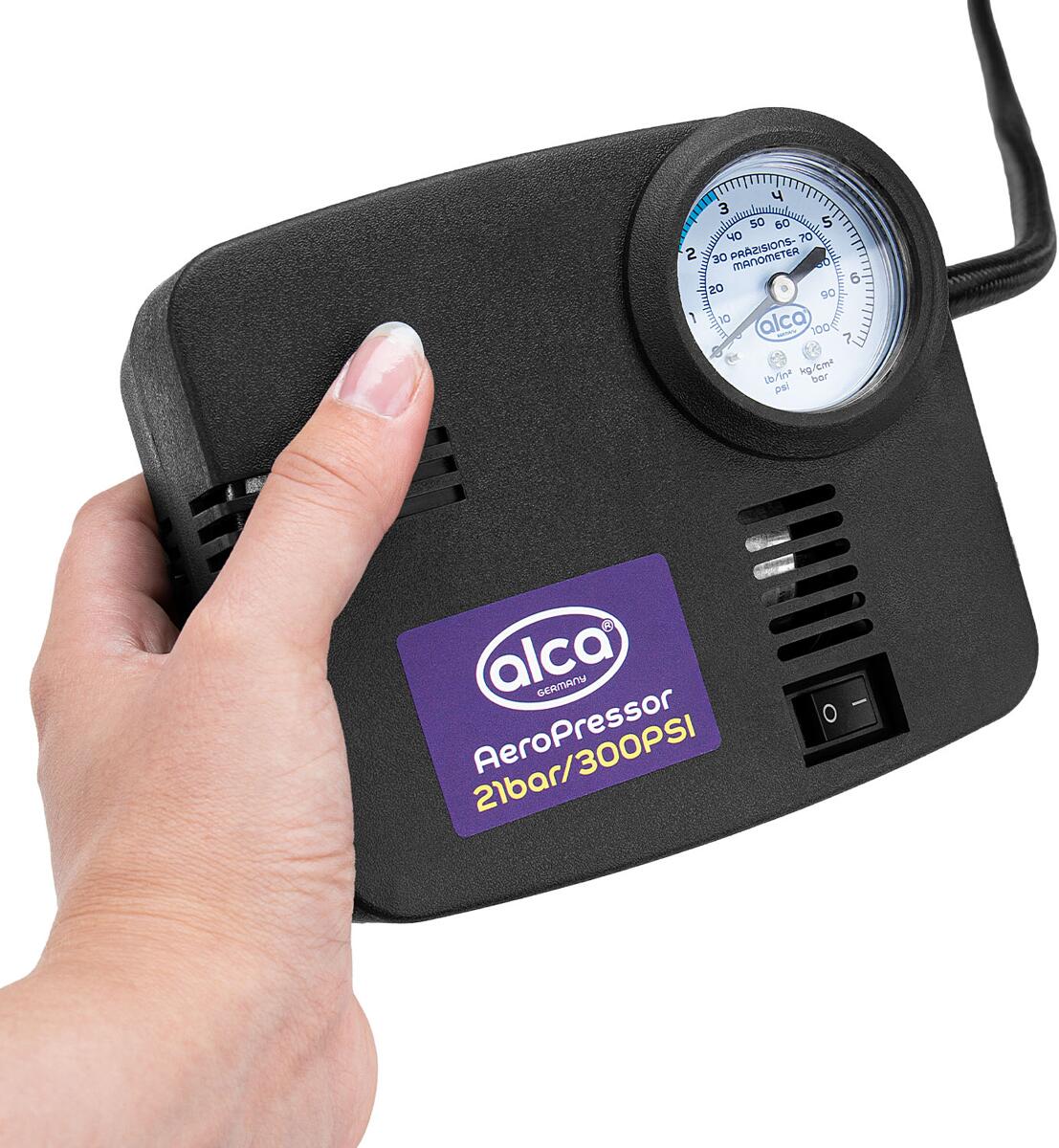 Kompressor AeroPressor 21 bar 300 psi 12V 0,82 kg - Alca bakside