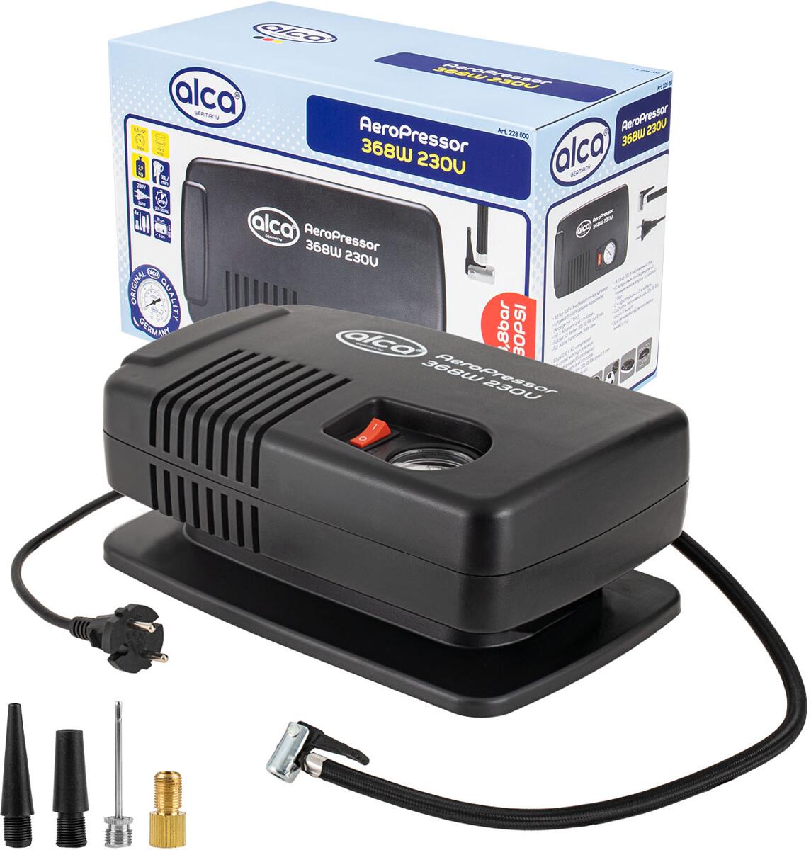 Kompressor AeroPressor 368W 230V med manometer 8,8 bar - Alca ved siden av ball og sykkeldekk